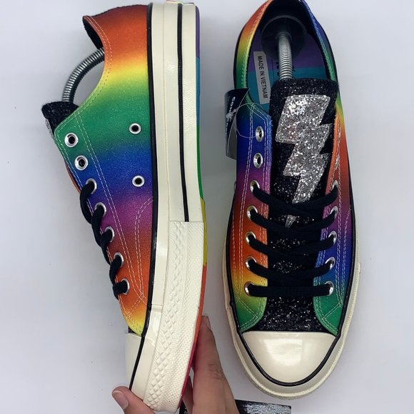 NEW Converse Chuck 70 Low Pride Shimmering Rainbow - Picture 3 of 9